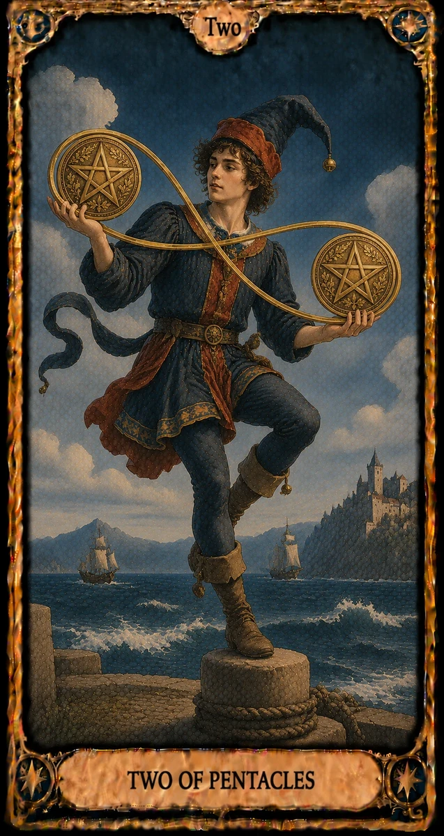 TWO OF PENTACLES