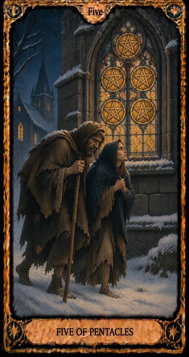 FIVE OF PENTACLES