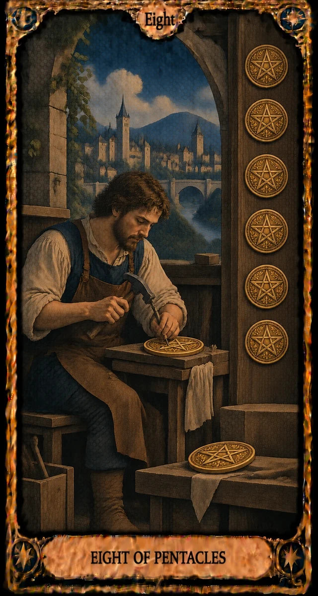 EIGHT OF PENTACLES